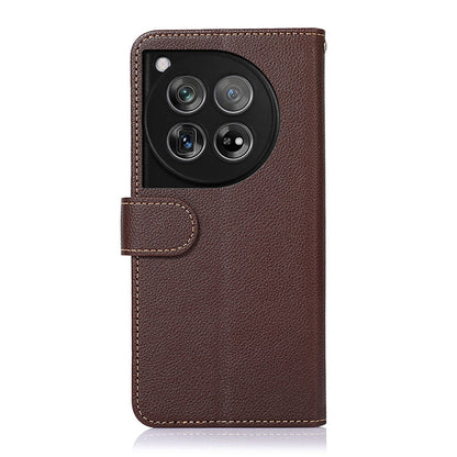 KHAZNEH Litchi Texture Leather RFID Phone Case, For OnePlus 12, For OnePlus Ace 2 Pro, For OnePlus Nord 3 / Ace 2V