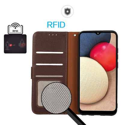 KHAZNEH Litchi Texture Leather RFID Phone Case, For OnePlus 12, For OnePlus Ace 2 Pro, For OnePlus Nord 3 / Ace 2V