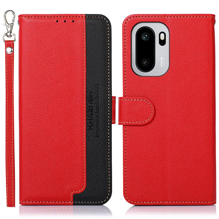 KHAZNEH Litchi Texture Leather RFID Phone Case, For OnePlus Nord CE6 Lite 5G Global, For OnePlus Ace 6 Ultra, For OnePlus 15T, For OnePlus Turbo 6 / 6V, For OnePlus 15R / Ace 6 / Ace 6T, For OnePlus 15