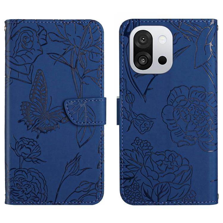 Skin Feel Butterfly Peony Embossed Leather Phone Case, For OnePlus 13T, For OnePlus 13R, For OnePlus 13, For OnePlus Nord 4 5G