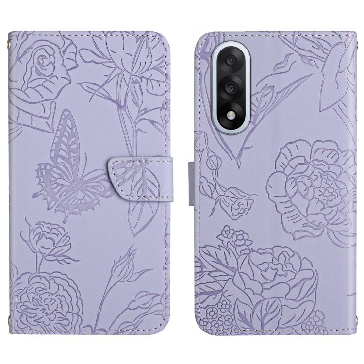 Skin Feel Butterfly Peony Embossed Leather Phone Case, For OnePlus Nord 6 5G, For OnePlus 15R, For OnePlus 15 5G, For OnePlus Nord 5 5G / Ace 5 Ultra