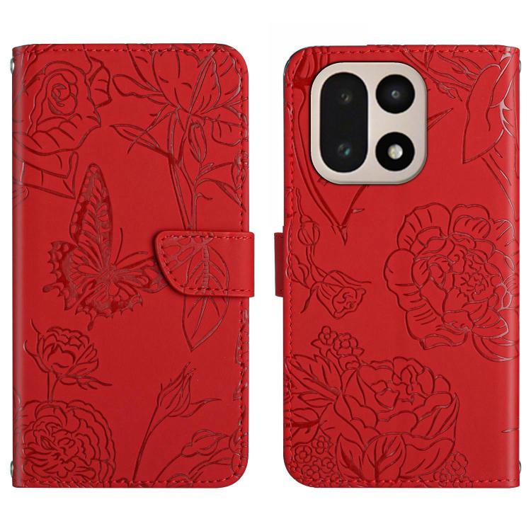 Skin Feel Butterfly Peony Embossed Leather Phone Case, For OnePlus Nord 6 5G, For OnePlus 15R, For OnePlus 15 5G, For OnePlus Nord 5 5G / Ace 5 Ultra