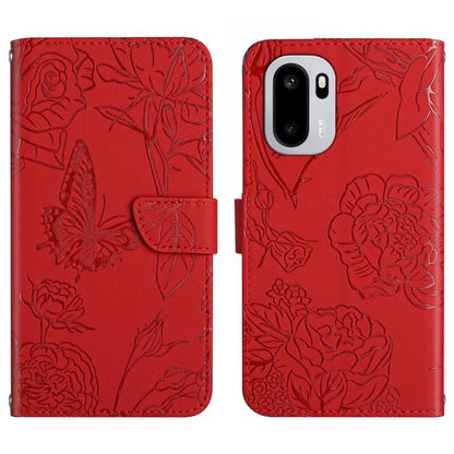 Skin Feel Butterfly Peony Embossed Leather Phone Case, For OnePlus Nord 6 5G, For OnePlus 15R, For OnePlus 15 5G, For OnePlus Nord 5 5G / Ace 5 Ultra