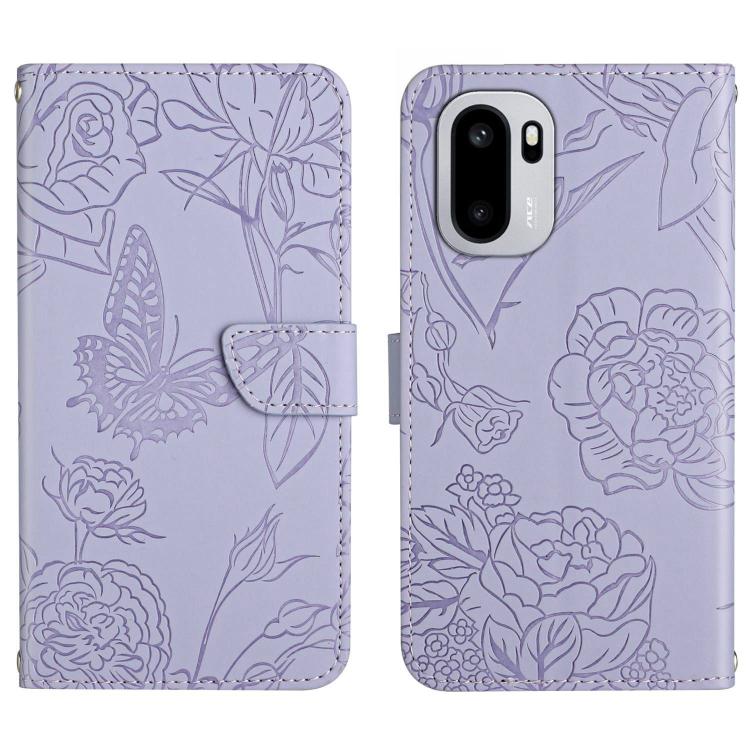 Skin Feel Butterfly Peony Embossed Leather Phone Case, For OnePlus Nord 6 5G, For OnePlus 15R, For OnePlus 15 5G, For OnePlus Nord 5 5G / Ace 5 Ultra
