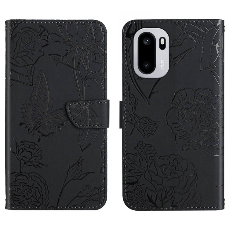 Skin Feel Butterfly Peony Embossed Leather Phone Case, For OnePlus Nord 6 5G, For OnePlus 15R, For OnePlus 15 5G, For OnePlus Nord 5 5G / Ace 5 Ultra