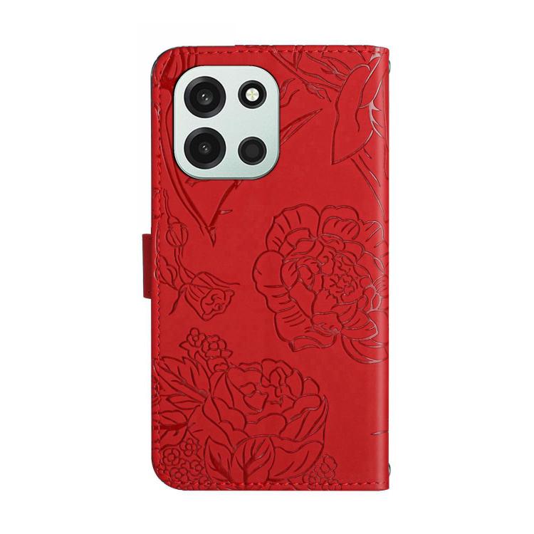 Skin Feel Butterfly Peony Embossed Leather Phone Case, For OnePlus Nord 6 5G, For OnePlus 15R, For OnePlus 15 5G, For OnePlus Nord 5 5G / Ace 5 Ultra