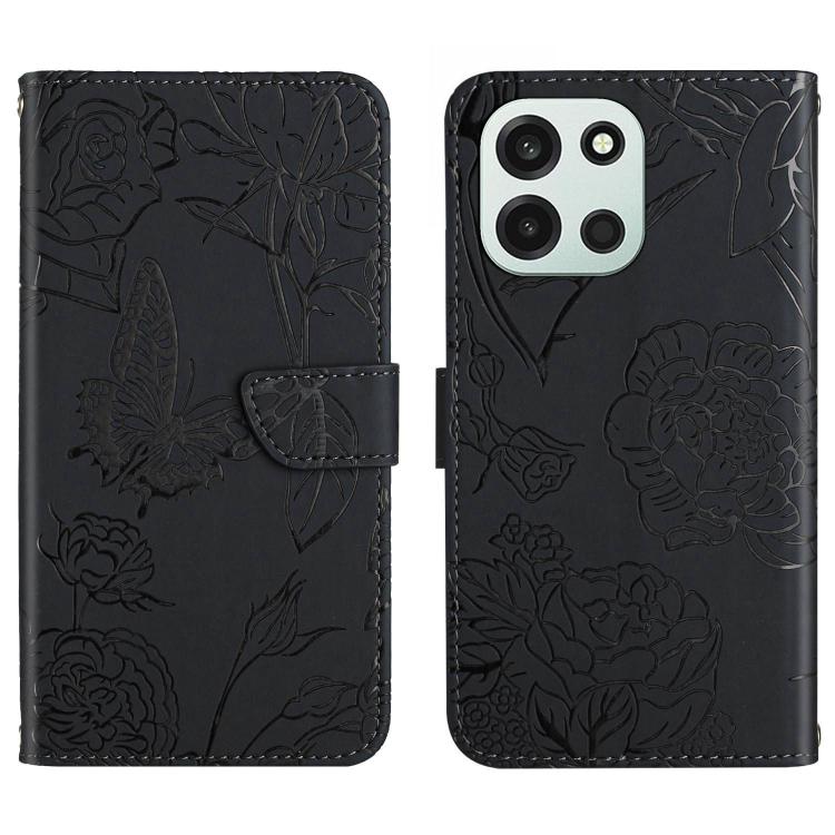 Skin Feel Butterfly Peony Embossed Leather Phone Case, For OnePlus Nord 6 5G, For OnePlus 15R, For OnePlus 15 5G, For OnePlus Nord 5 5G / Ace 5 Ultra