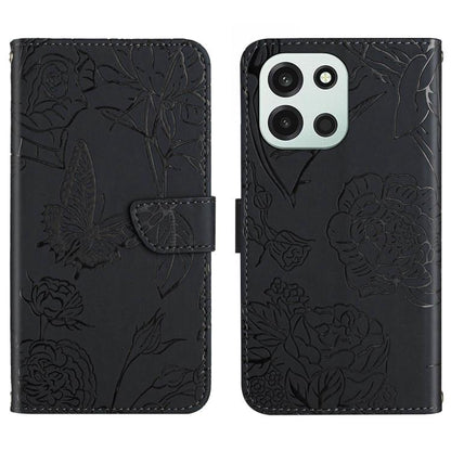 Skin Feel Butterfly Peony Embossed Leather Phone Case, For OnePlus Nord 6 5G, For OnePlus 15R, For OnePlus 15 5G, For OnePlus Nord 5 5G / Ace 5 Ultra