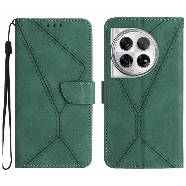 Stitching Embossed Leather Phone Case, For OnePlus Nord 4 5G, For OnePlus Nord CE4, For OnePlus 12R 5G Global, For OnePlus 12 5G Global