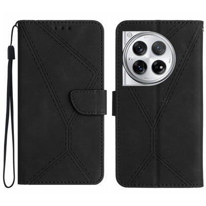 Stitching Embossed Leather Phone Case, For OnePlus Nord 4 5G, For OnePlus Nord CE4, For OnePlus 12R 5G Global, For OnePlus 12 5G Global