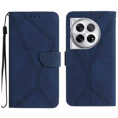 Stitching Embossed Leather Phone Case, For OnePlus Nord 4 5G, For OnePlus Nord CE4, For OnePlus 12R 5G Global, For OnePlus 12 5G Global