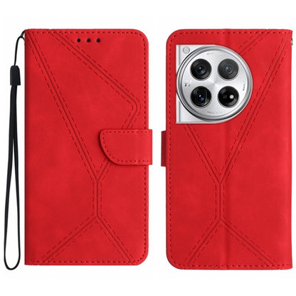Stitching Embossed Leather Phone Case, For OnePlus Nord 4 5G, For OnePlus Nord CE4, For OnePlus 12R 5G Global, For OnePlus 12 5G Global