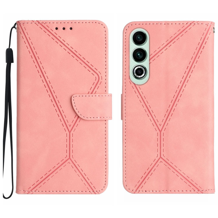 Stitching Embossed Leather Phone Case, For OnePlus Nord 4 5G, For OnePlus Nord CE4, For OnePlus 12R 5G Global, For OnePlus 12 5G Global