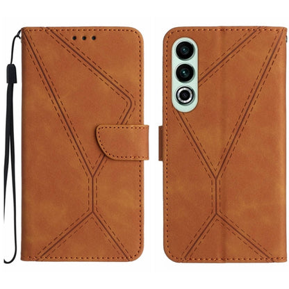 Stitching Embossed Leather Phone Case, For OnePlus Nord 4 5G, For OnePlus Nord CE4, For OnePlus 12R 5G Global, For OnePlus 12 5G Global
