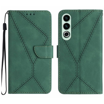 Stitching Embossed Leather Phone Case, For OnePlus Nord 4 5G, For OnePlus Nord CE4, For OnePlus 12R 5G Global, For OnePlus 12 5G Global