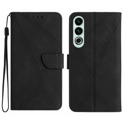 Stitching Embossed Leather Phone Case, For OnePlus Nord 4 5G, For OnePlus Nord CE4, For OnePlus 12R 5G Global, For OnePlus 12 5G Global