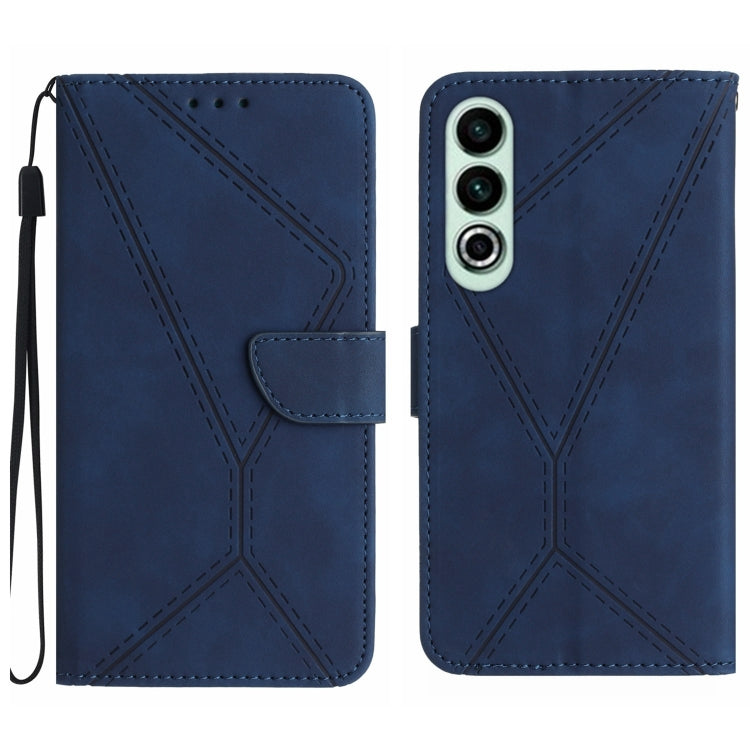 Stitching Embossed Leather Phone Case, For OnePlus Nord 4 5G, For OnePlus Nord CE4, For OnePlus 12R 5G Global, For OnePlus 12 5G Global