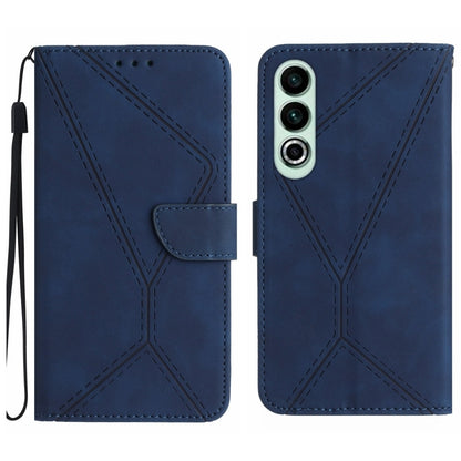 Stitching Embossed Leather Phone Case, For OnePlus Nord 4 5G, For OnePlus Nord CE4, For OnePlus 12R 5G Global, For OnePlus 12 5G Global