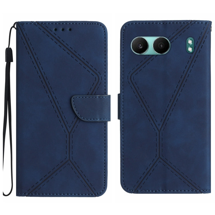 Stitching Embossed Leather Phone Case, For OnePlus Nord 4 5G, For OnePlus Nord CE4, For OnePlus 12R 5G Global, For OnePlus 12 5G Global