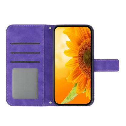 Skin Feel Sun Flower Embossed Leather Phone Case with Lanyard, For OnePlus Nord CE4, For OnePlus 12R 5G Global
