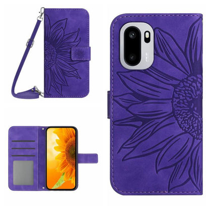 Skin Feel Sun Flower Embossed Leather Phone Case with Lanyard, For OnePlus Nord 6 5G, For OnePlus 15R