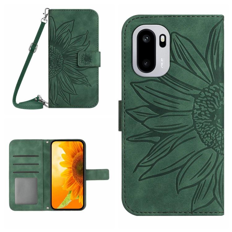 Skin Feel Sun Flower Embossed Leather Phone Case with Lanyard, For OnePlus Nord 6 5G, For OnePlus 15R