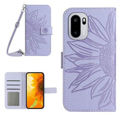 Skin Feel Sun Flower Embossed Leather Phone Case with Lanyard, For OnePlus Nord 6 5G, For OnePlus 15R