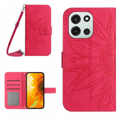 Skin Feel Sun Flower Embossed Leather Phone Case with Lanyard, For OnePlus Nord 6 5G, For OnePlus 15R
