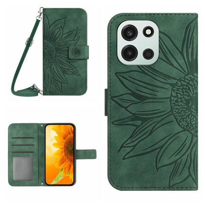 Skin Feel Sun Flower Embossed Leather Phone Case with Lanyard, For OnePlus Nord 6 5G, For OnePlus 15R