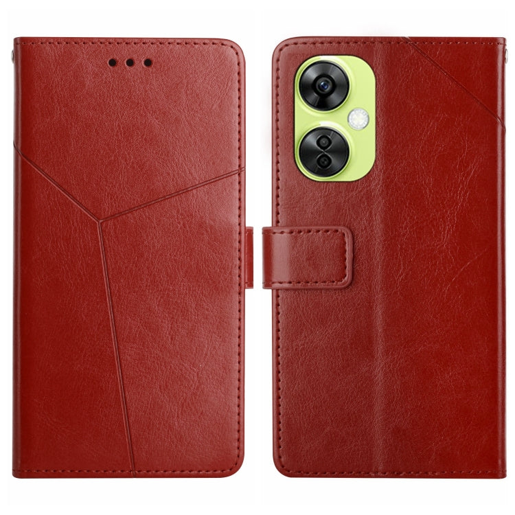 Y-shaped Pattern Flip Leather Phone Case, For OnePlus Nord CE4, For OnePlus 12R 5G Global, For OnePlus 12 5G Global, For OnePlus Nord CE 3 Lite