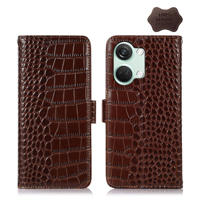 Crocodile Top Layer Cowhide Leather Phone Case, For OnePlus Nord CE4 5G Global, For OnePlus Ace 3 / 12R, For OnePlus Ace 2 Pro, For OnePlus Nord CE3 5G, For OnePlus Nord 3 / Ace 2V