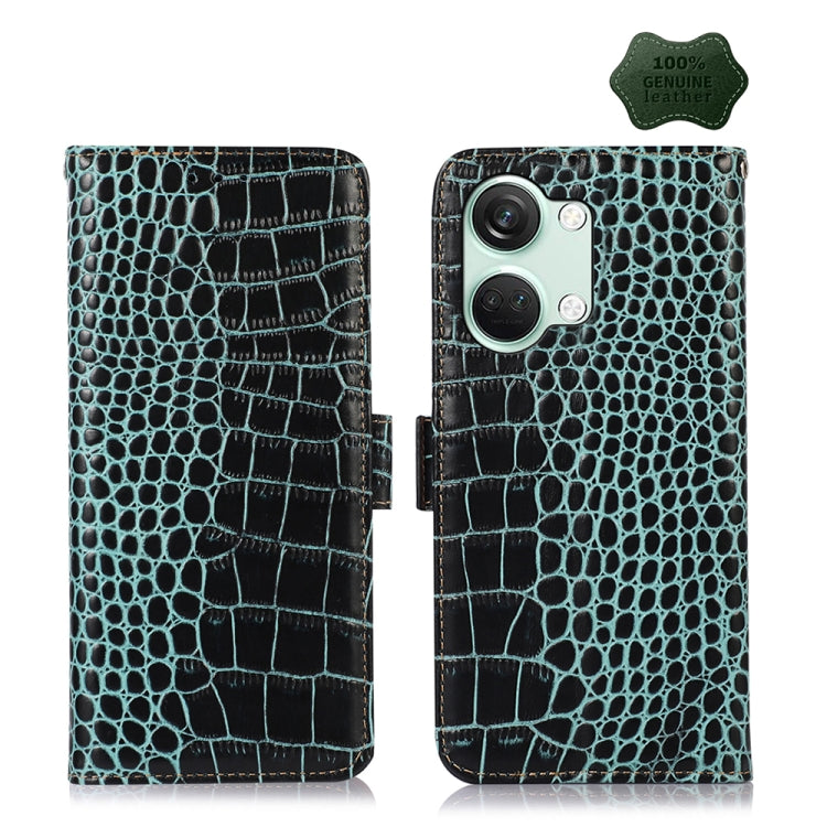 Crocodile Top Layer Cowhide Leather Phone Case, For OnePlus Nord CE4 5G Global, For OnePlus Ace 3 / 12R, For OnePlus Ace 2 Pro, For OnePlus Nord CE3 5G, For OnePlus Nord 3 / Ace 2V