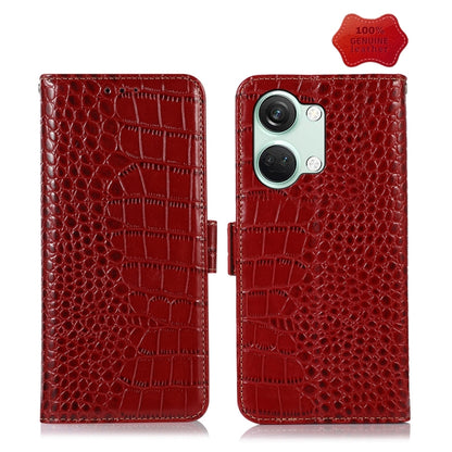 Crocodile Top Layer Cowhide Leather Phone Case, For OnePlus Nord CE4 5G Global, For OnePlus Ace 3 / 12R, For OnePlus Ace 2 Pro, For OnePlus Nord CE3 5G, For OnePlus Nord 3 / Ace 2V
