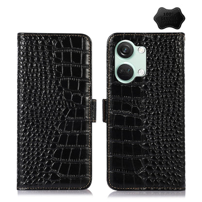 Crocodile Top Layer Cowhide Leather Phone Case, For OnePlus Nord CE4 5G Global, For OnePlus Ace 3 / 12R, For OnePlus Ace 2 Pro, For OnePlus Nord CE3 5G, For OnePlus Nord 3 / Ace 2V