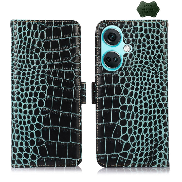 Crocodile Top Layer Cowhide Leather Phone Case, For OnePlus Nord CE4 5G Global, For OnePlus Ace 3 / 12R, For OnePlus Ace 2 Pro, For OnePlus Nord CE3 5G, For OnePlus Nord 3 / Ace 2V