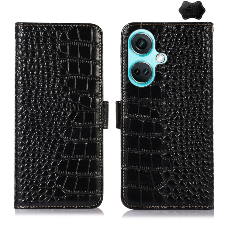 Crocodile Top Layer Cowhide Leather Phone Case, For OnePlus Nord CE4 5G Global, For OnePlus Ace 3 / 12R, For OnePlus Ace 2 Pro, For OnePlus Nord CE3 5G, For OnePlus Nord 3 / Ace 2V