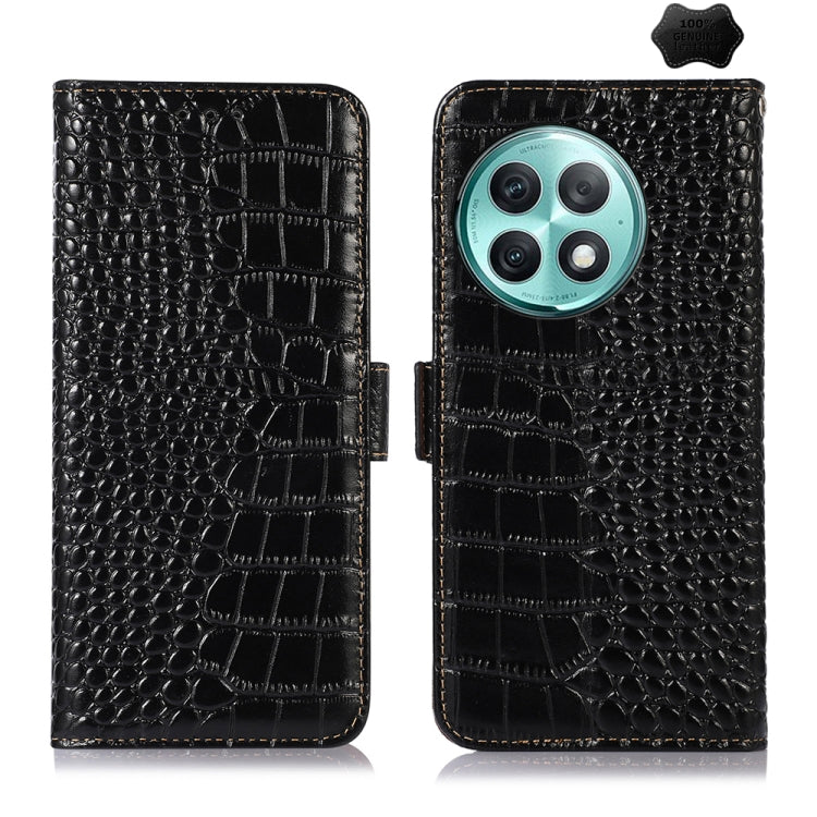 Crocodile Top Layer Cowhide Leather Phone Case, For OnePlus Nord CE4 5G Global, For OnePlus Ace 3 / 12R, For OnePlus Ace 2 Pro, For OnePlus Nord CE3 5G, For OnePlus Nord 3 / Ace 2V