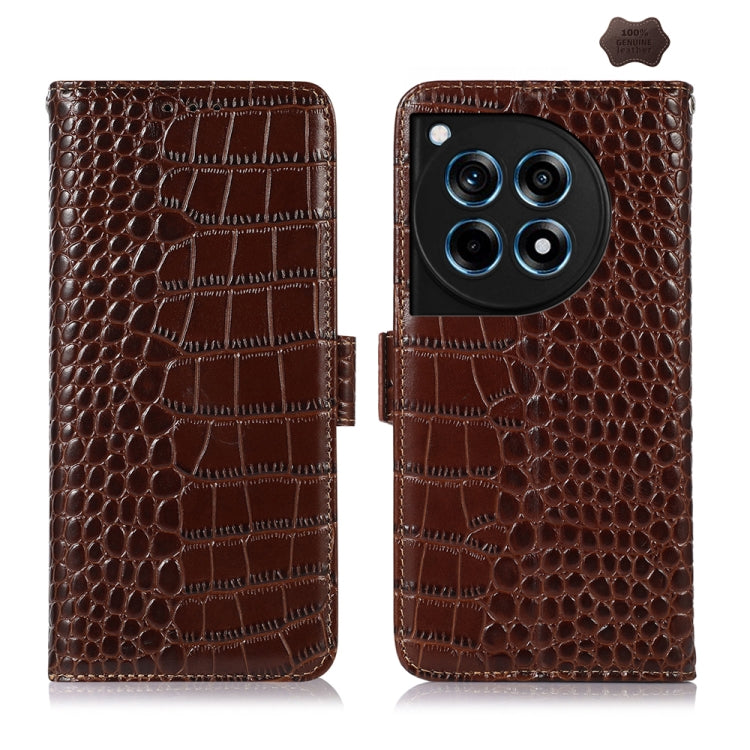 Crocodile Top Layer Cowhide Leather Phone Case, For OnePlus Nord CE4 5G Global, For OnePlus Ace 3 / 12R, For OnePlus Ace 2 Pro, For OnePlus Nord CE3 5G, For OnePlus Nord 3 / Ace 2V
