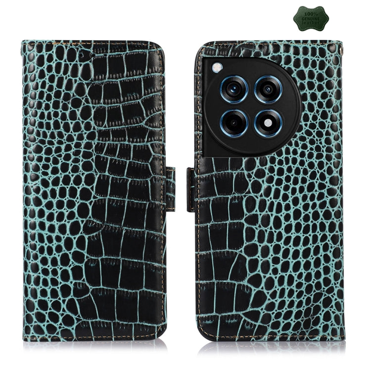 Crocodile Top Layer Cowhide Leather Phone Case, For OnePlus Nord CE4 5G Global, For OnePlus Ace 3 / 12R, For OnePlus Ace 2 Pro, For OnePlus Nord CE3 5G, For OnePlus Nord 3 / Ace 2V