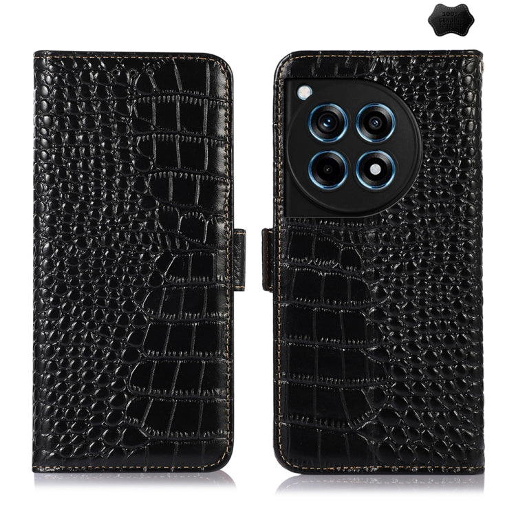 Crocodile Top Layer Cowhide Leather Phone Case, For OnePlus Nord CE4 5G Global, For OnePlus Ace 3 / 12R, For OnePlus Ace 2 Pro, For OnePlus Nord CE3 5G, For OnePlus Nord 3 / Ace 2V
