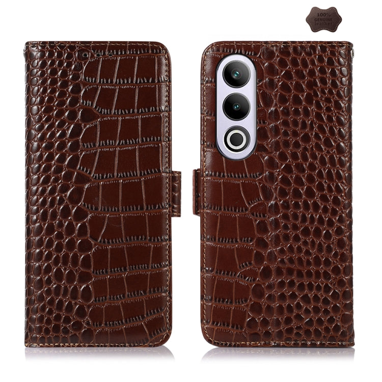 Crocodile Top Layer Cowhide Leather Phone Case, For OnePlus Nord CE4 5G Global, For OnePlus Ace 3 / 12R, For OnePlus Ace 2 Pro, For OnePlus Nord CE3 5G, For OnePlus Nord 3 / Ace 2V