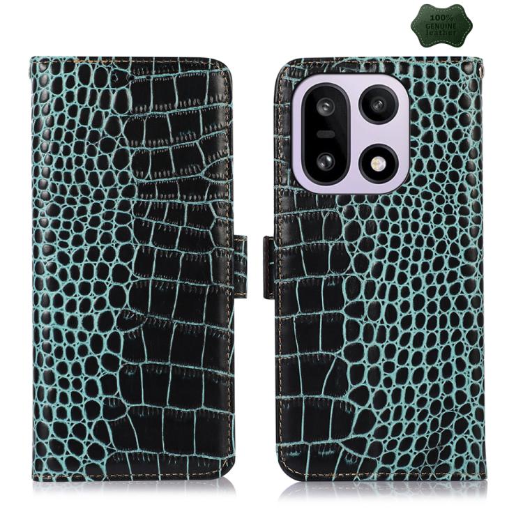 Crocodile Top Layer Cowhide Leather Phone Case, For OnePlus Nord CE6 Lite 5G Global, For OnePlus Ace 6 Ultra, For OnePlus 15T, For OnePlus Turbo 6V / Turbo 6, For OnePlus 15R/Ace 6 5G/Ace 6T 5G, For OnePlus 15