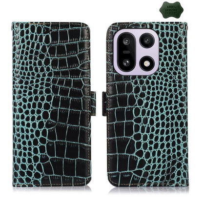 Crocodile Top Layer Cowhide Leather Phone Case, For OnePlus Nord CE6 Lite 5G Global, For OnePlus Ace 6 Ultra, For OnePlus 15T, For OnePlus Turbo 6V / Turbo 6, For OnePlus 15R/Ace 6 5G/Ace 6T 5G, For OnePlus 15