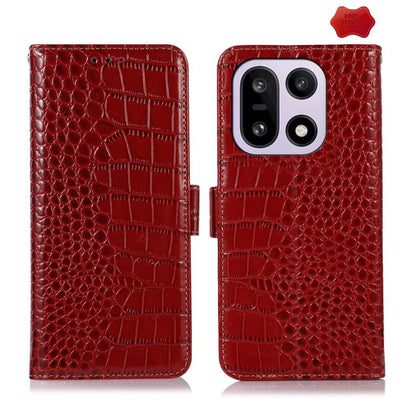 Crocodile Top Layer Cowhide Leather Phone Case, For OnePlus Nord CE6 Lite 5G Global, For OnePlus Ace 6 Ultra, For OnePlus 15T, For OnePlus Turbo 6V / Turbo 6, For OnePlus 15R/Ace 6 5G/Ace 6T 5G, For OnePlus 15