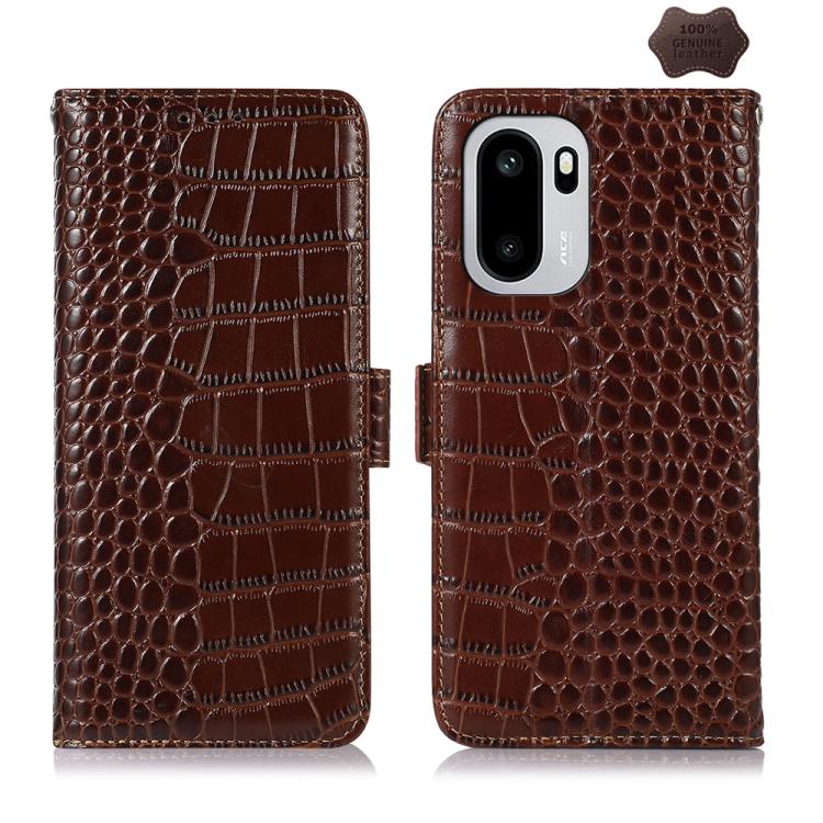 Crocodile Top Layer Cowhide Leather Phone Case, For OnePlus Nord CE6 Lite 5G Global, For OnePlus Ace 6 Ultra, For OnePlus 15T, For OnePlus Turbo 6V / Turbo 6, For OnePlus 15R/Ace 6 5G/Ace 6T 5G, For OnePlus 15