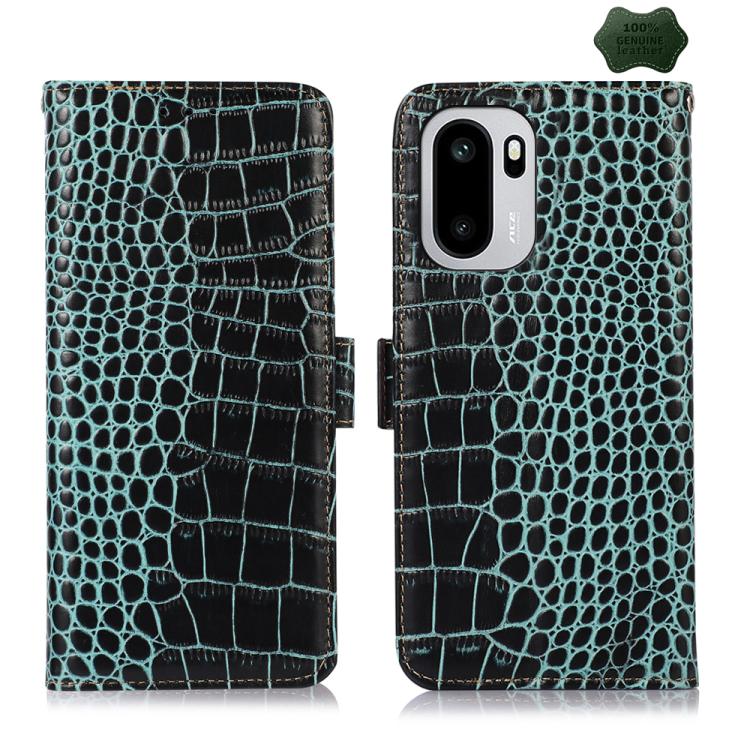 Crocodile Top Layer Cowhide Leather Phone Case, For OnePlus Nord CE6 Lite 5G Global, For OnePlus Ace 6 Ultra, For OnePlus 15T, For OnePlus Turbo 6V / Turbo 6, For OnePlus 15R/Ace 6 5G/Ace 6T 5G, For OnePlus 15