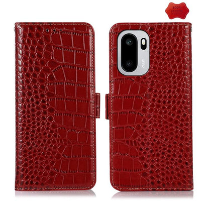 Crocodile Top Layer Cowhide Leather Phone Case, For OnePlus Nord CE6 Lite 5G Global, For OnePlus Ace 6 Ultra, For OnePlus 15T, For OnePlus Turbo 6V / Turbo 6, For OnePlus 15R/Ace 6 5G/Ace 6T 5G, For OnePlus 15