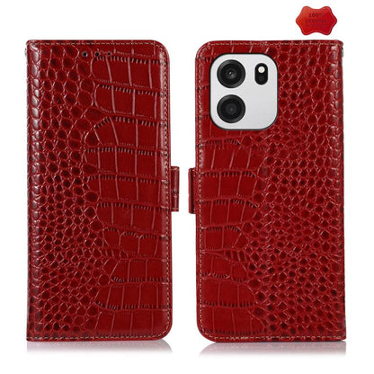 Crocodile Top Layer Cowhide Leather Phone Case, For OnePlus Nord CE6 Lite 5G Global, For OnePlus Ace 6 Ultra, For OnePlus 15T, For OnePlus Turbo 6V / Turbo 6, For OnePlus 15R/Ace 6 5G/Ace 6T 5G, For OnePlus 15