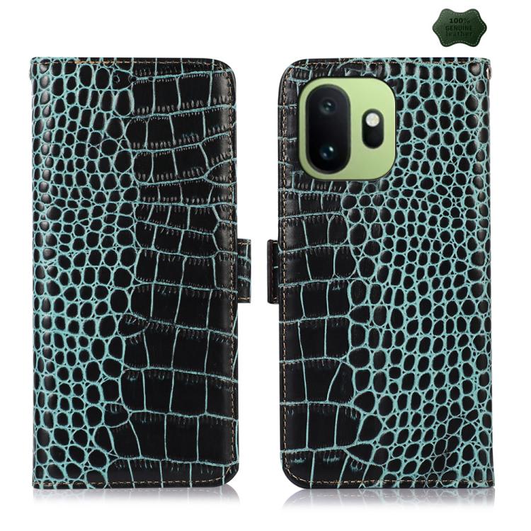 Crocodile Top Layer Cowhide Leather Phone Case, For OnePlus Nord CE6 Lite 5G Global, For OnePlus Ace 6 Ultra, For OnePlus 15T, For OnePlus Turbo 6V / Turbo 6, For OnePlus 15R/Ace 6 5G/Ace 6T 5G, For OnePlus 15