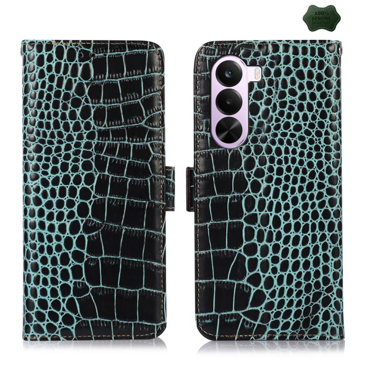 Crocodile Top Layer Cowhide Leather Phone Case, For OnePlus Nord CE6 Lite 5G Global, For OnePlus Ace 6 Ultra, For OnePlus 15T, For OnePlus Turbo 6V / Turbo 6, For OnePlus 15R/Ace 6 5G/Ace 6T 5G, For OnePlus 15